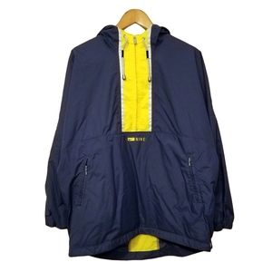 Nike Retro Navy and Yellow Hooded Windbreaker